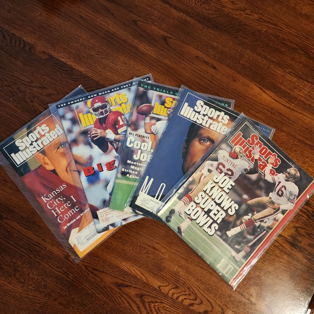 Joe Montana - Five SI issues of the Man, the Myth, the Legend!